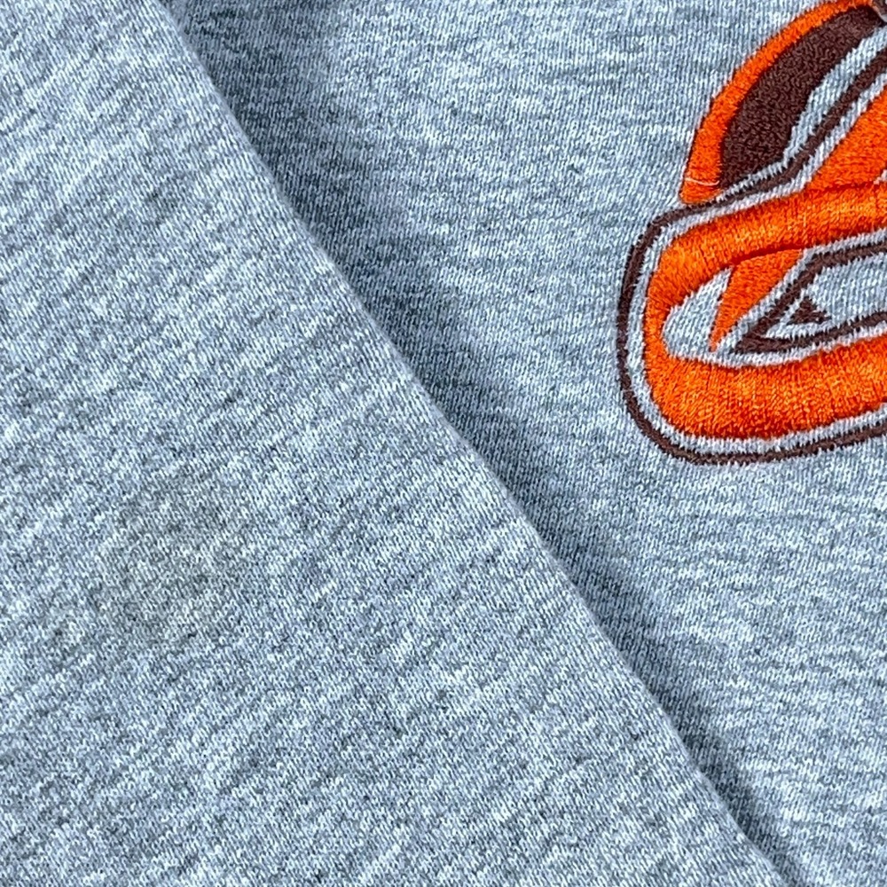 Vintage Cleveland Browns Sweatshirt Youth Medium Gray 90s Crewneck Embroidered * - Picture 3 of 11